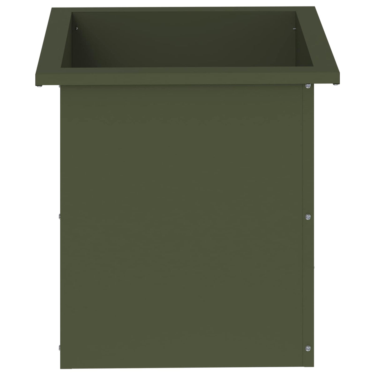vidaXL Garden Planter with LED Olive Green 40 x 40 x 40 cm Steel 5