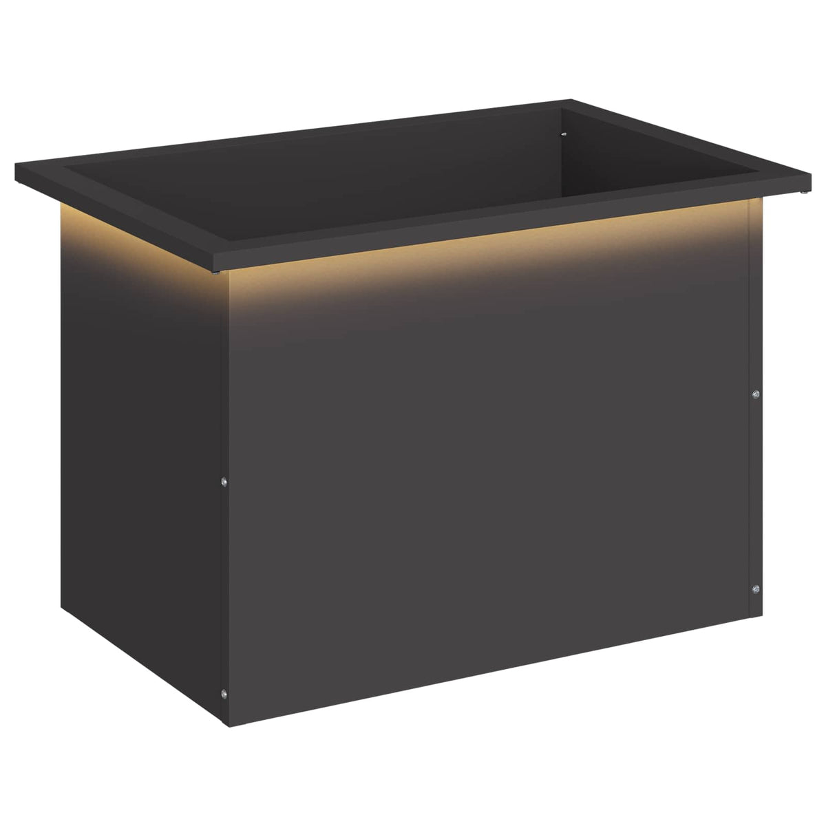 vidaXL Garden Planter with LED Black 40 x 60 x 40 cm Steel 2