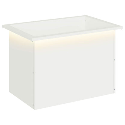 vidaXL Garden Planter with LED White 40 x 60 x 40 cm Steel 2
