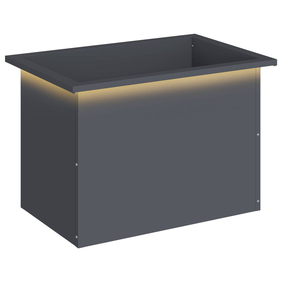 vidaXL Garden Planter with LED Antracite 40 x 60 x 40 cm Steel 2