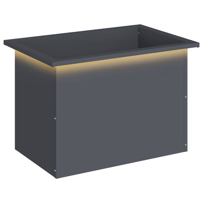 vidaXL Garden Planter with LED Antracite 40 x 60 x 40 cm Steel 2