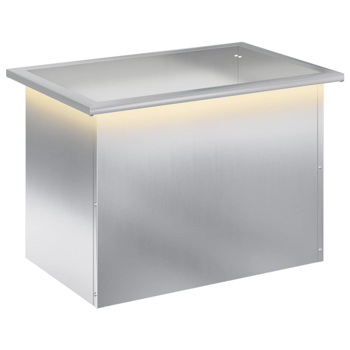 vidaXL Garden Planter with LED Silver 40 x 60 x 40 cm Galvanised Steel 2