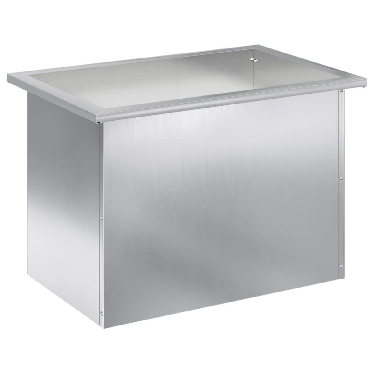 vidaXL Garden Planter with LED Silver 40 x 60 x 40 cm Galvanised Steel 4
