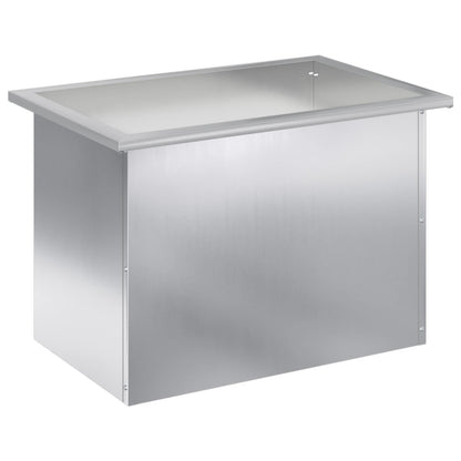 vidaXL Garden Planter with LED Silver 40 x 60 x 40 cm Galvanised Steel 4