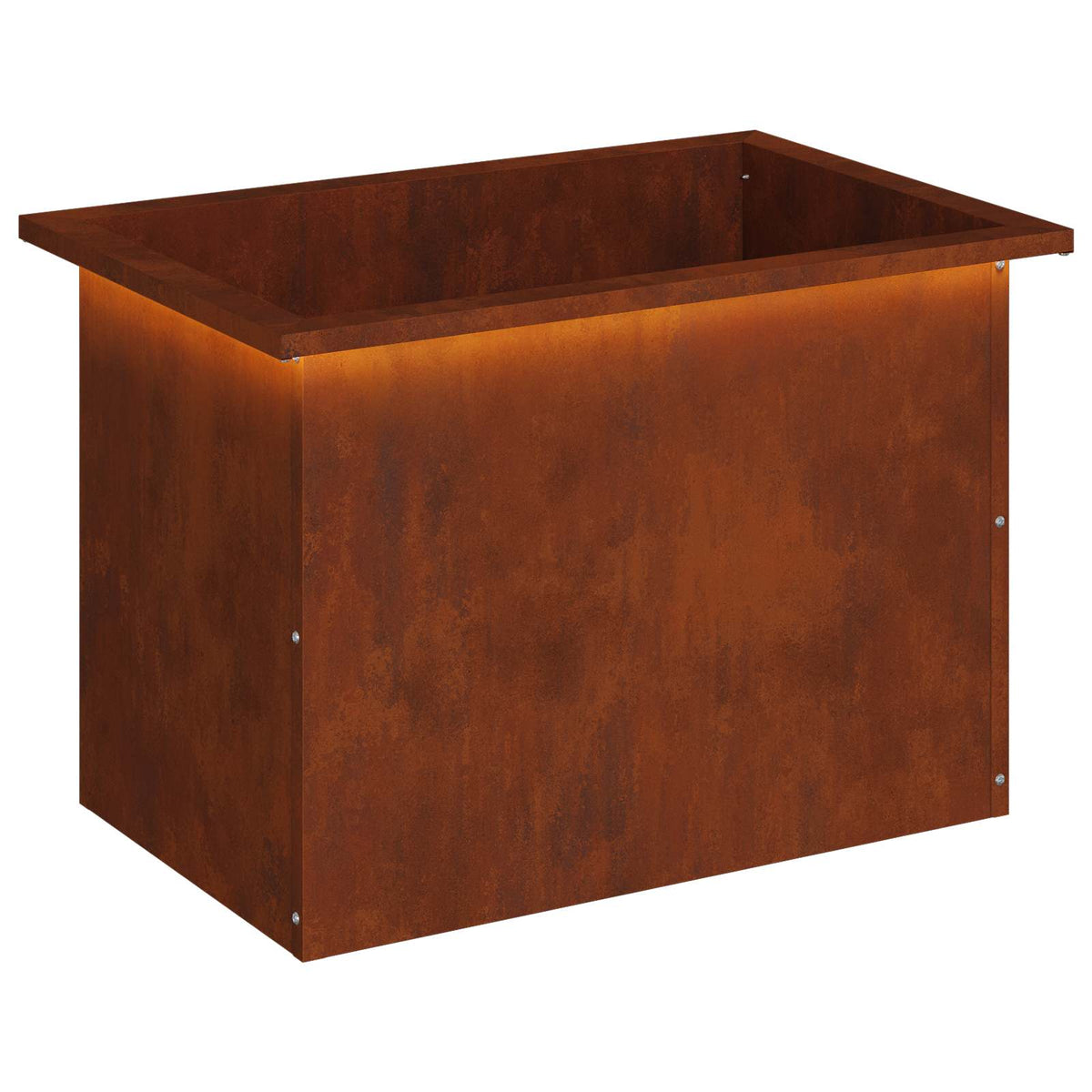vidaXL Garden Planter with LED Rusty 40 x 60 x 40 cm Weathering Steel 2