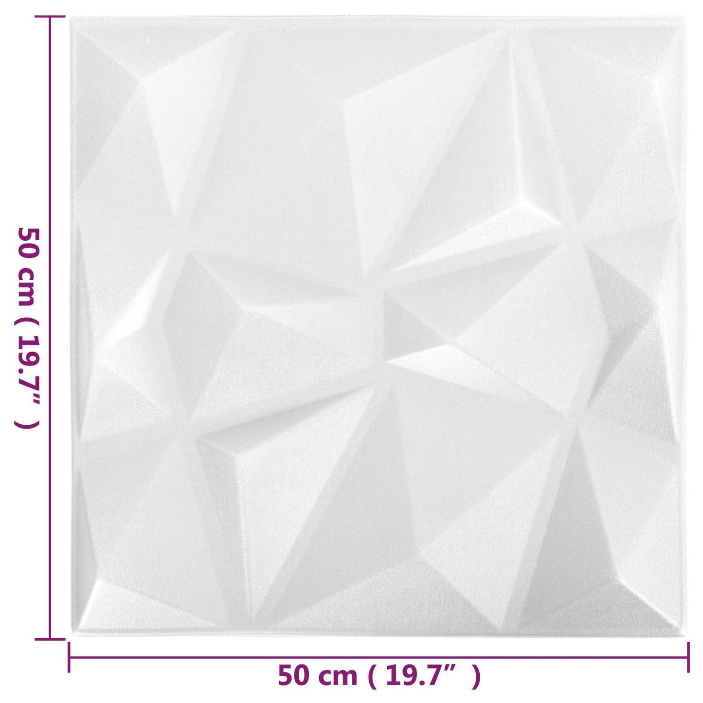 vidaXL Wall Panels 48 pcs 50 x 50 cm Diamond White XPS Foam 5