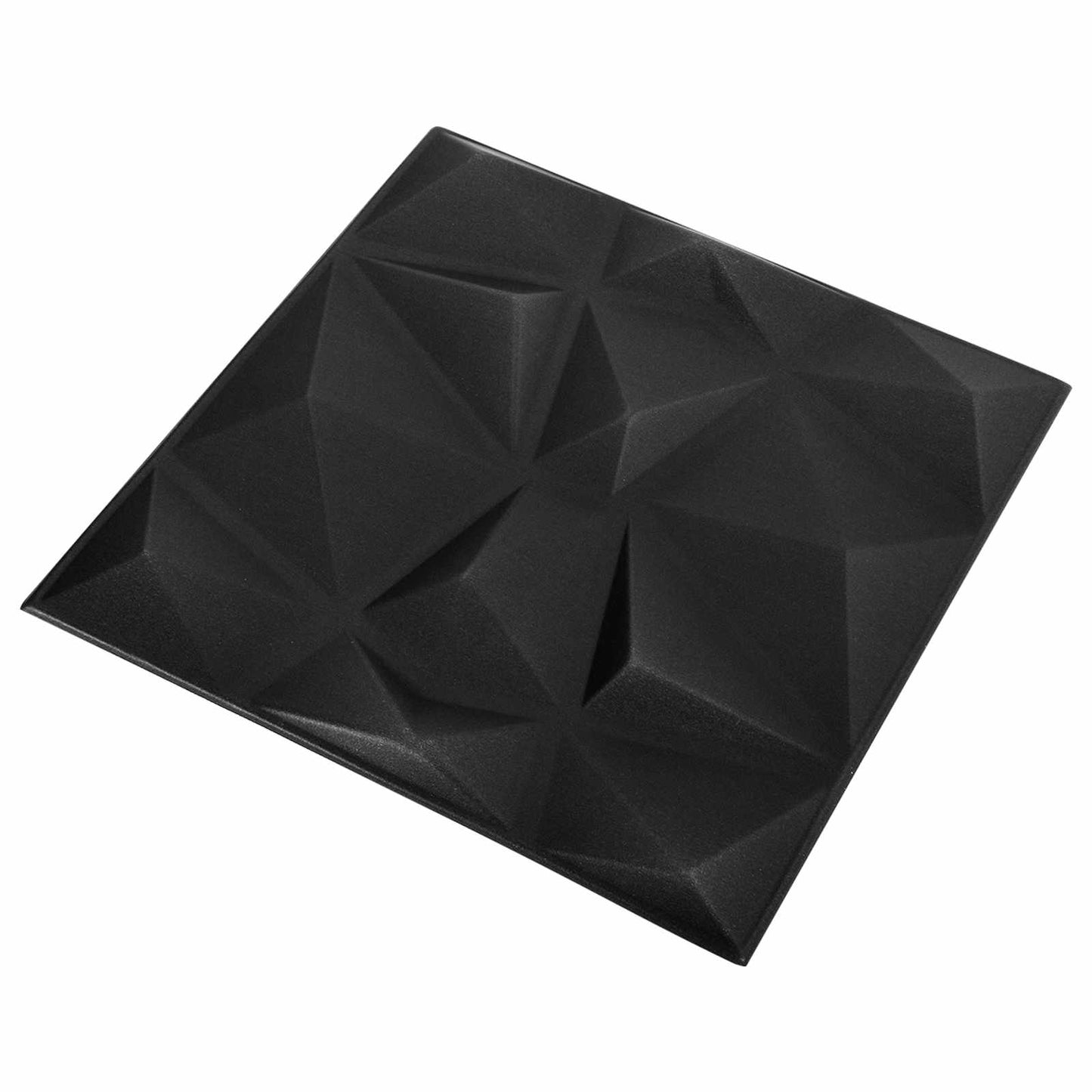 vidaXL Wall Panels 48 pcs 50 x 50 cm Diamond Black XPS Foam 2