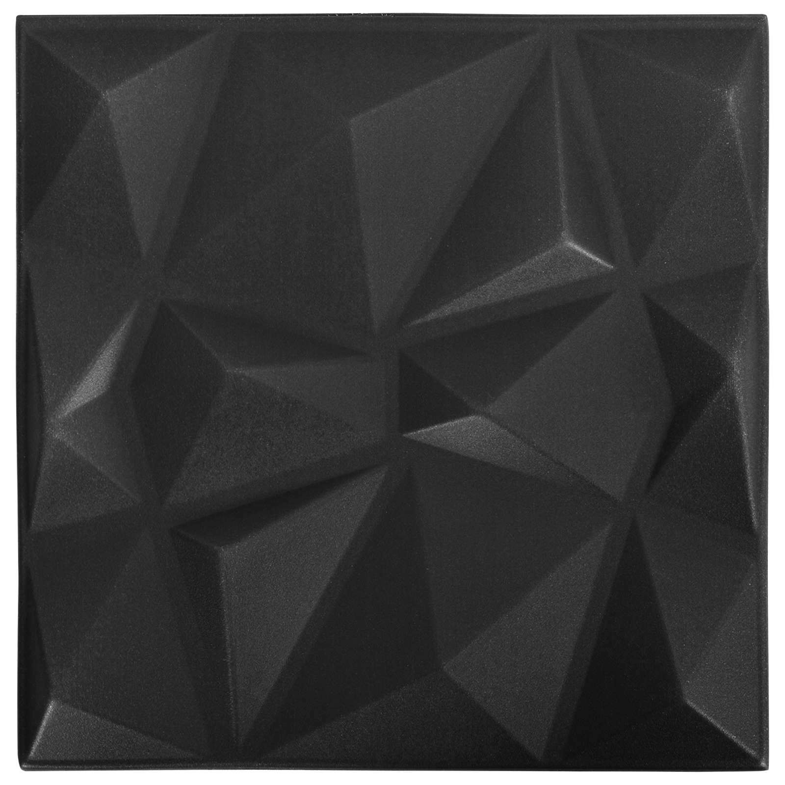 vidaXL Wall Panels 48 pcs 50 x 50 cm Diamond Black XPS Foam 4