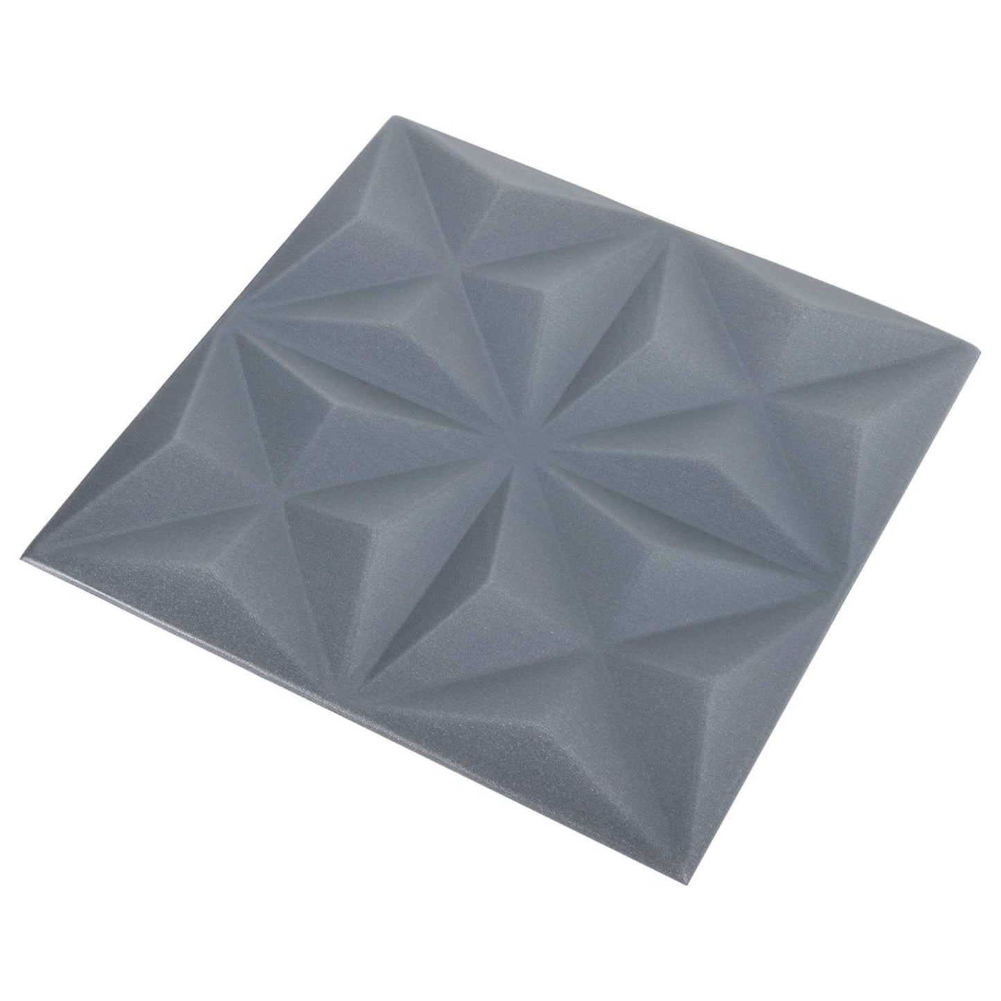vidaXL Wall Panels 48 pcs 50 x 50 cm Origami Grey XPS Foam 2