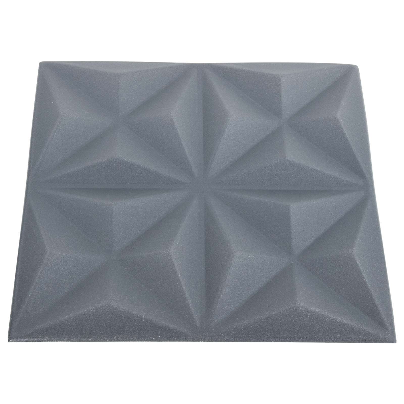 vidaXL Wall Panels 48 pcs 50 x 50 cm Origami Grey XPS Foam 4