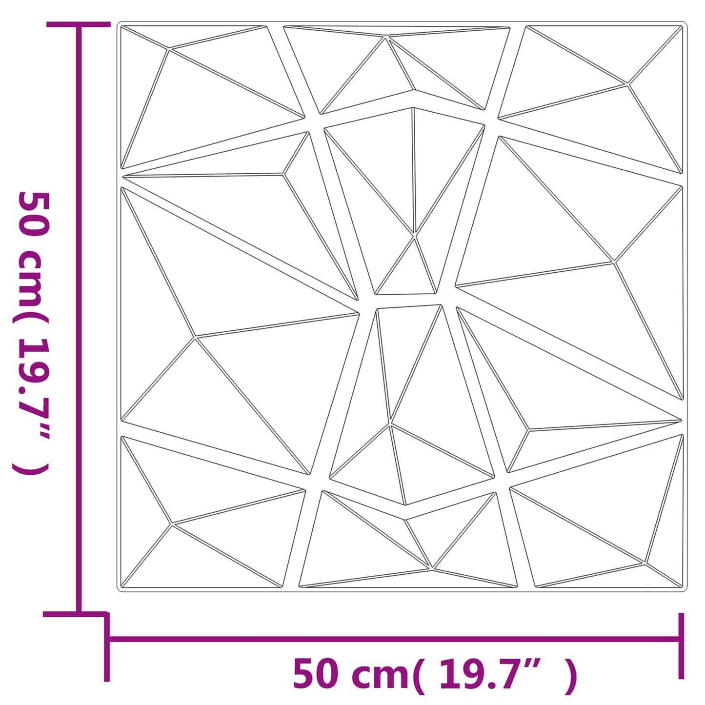 vidaXL Wall Panels 24 pcs 50 x 50 cm Concrete Grey XPS Foam 6