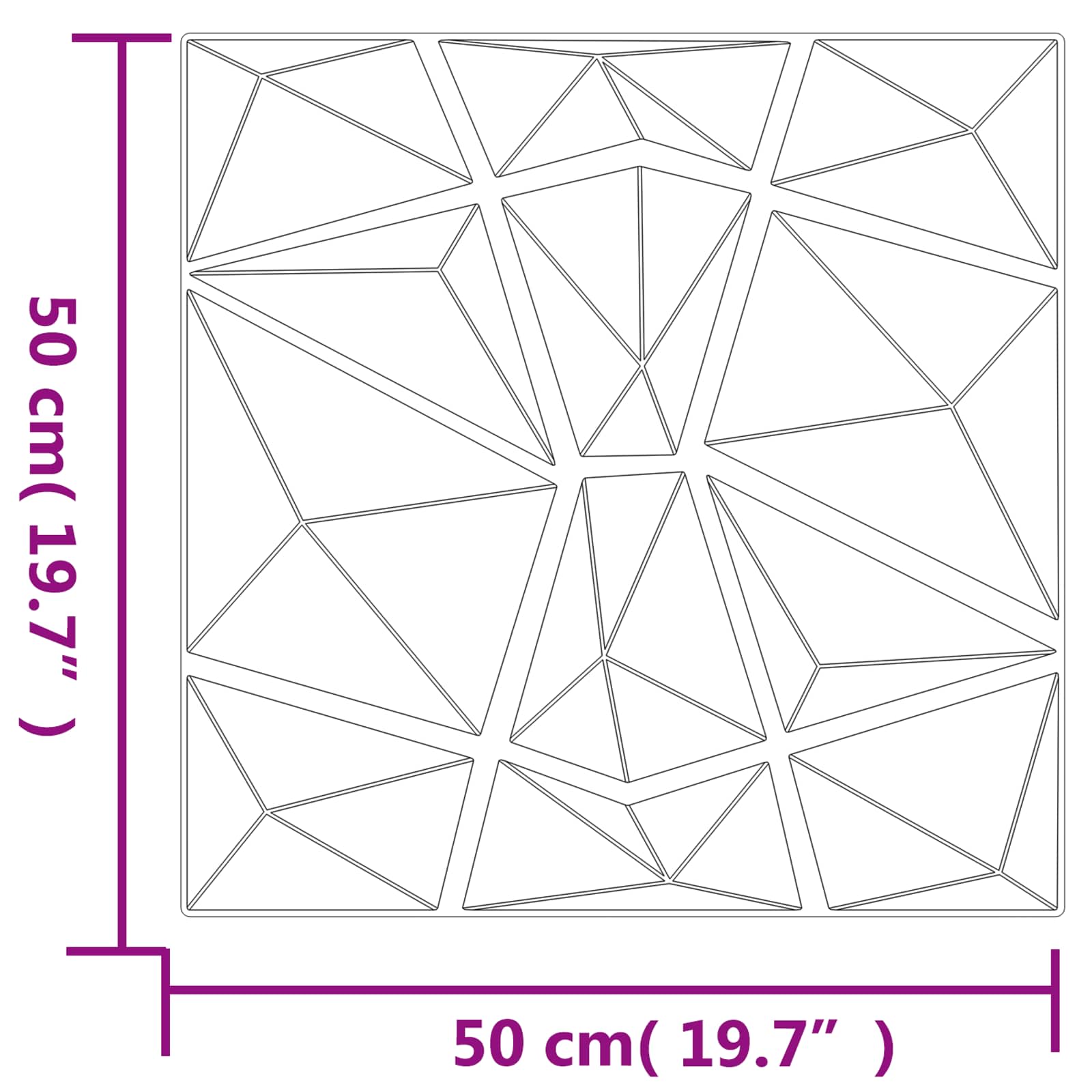 vidaXL Wall Panels 24 pcs 50 x 50 cm Concrete Grey XPS Foam 6