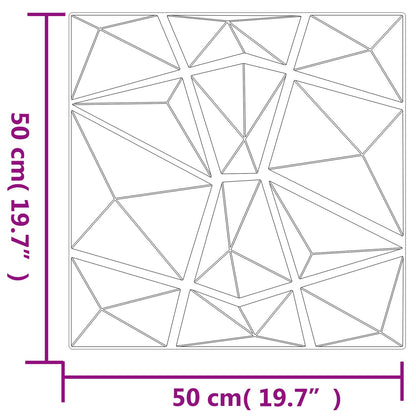 vidaXL Wall Panels 24 pcs 50 x 50 cm Concrete Grey XPS Foam 6