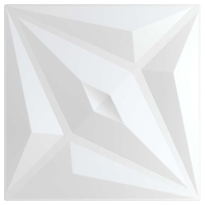vidaXL Wall Panels 24 pcs 50 x 50 cm White Star XPS Foam 4