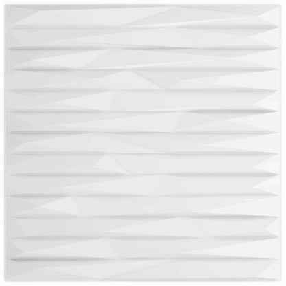 vidaXL Wall Panels 24 pcs 50 x 50 cm White Stone XPS Foam 4
