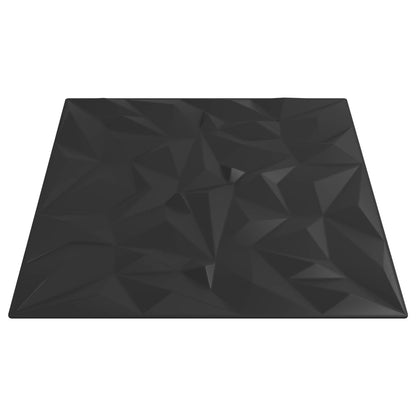 vidaXL Wall Panels 24 pcs 50 x 50 cm Black XPS Foam 4