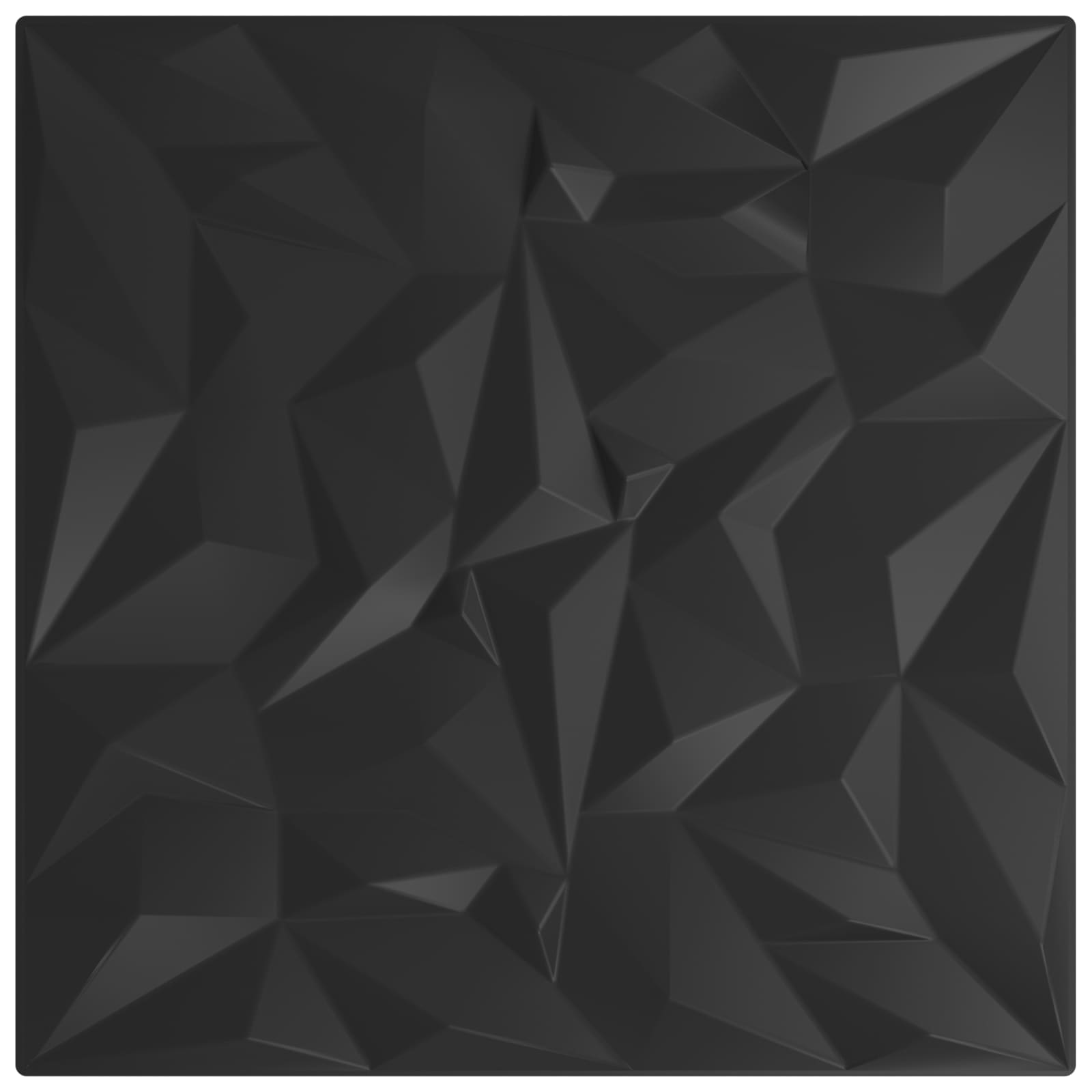vidaXL Wall Panels 24 pcs 50 x 50 cm Black XPS Foam 5
