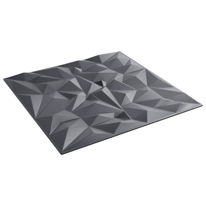 vidaXL Wall Panels 24 pcs 50 x 50 cm Amethyst Grey XPS Foam 2