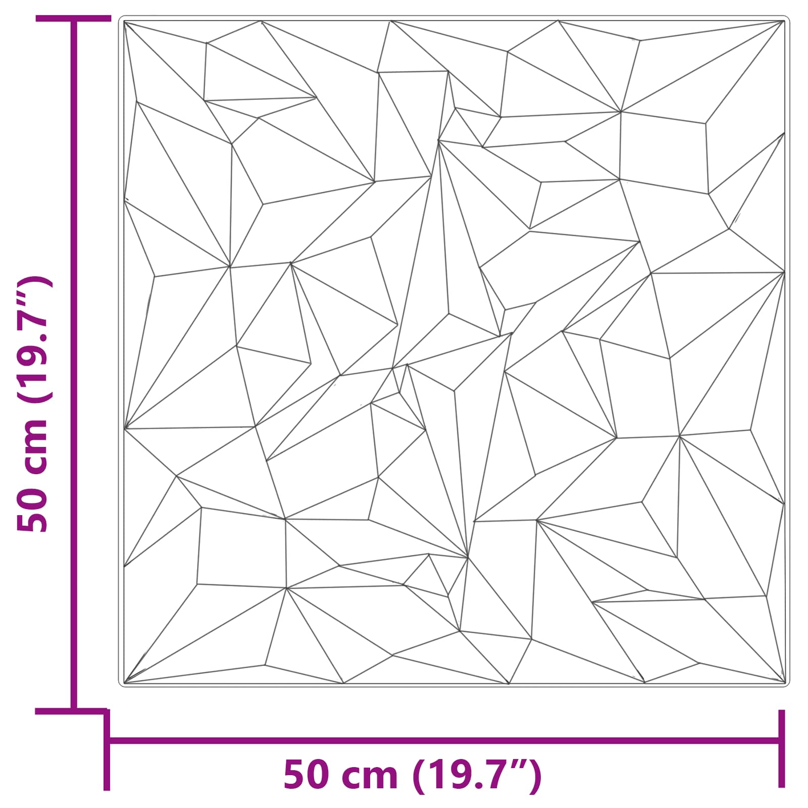 vidaXL Wall Panels 24 pcs 50 x 50 cm Amethyst Grey XPS Foam 5