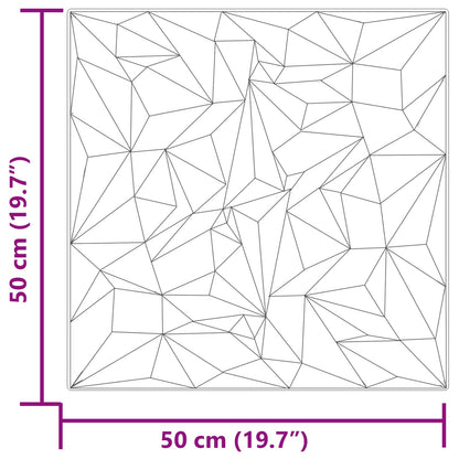 vidaXL Wall Panels 24 pcs 50 x 50 cm Amethyst Grey XPS Foam 5