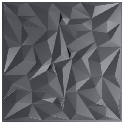 vidaXL Wall Panels 24 pcs 50 x 50 cm Amethyst Grey XPS Foam 4
