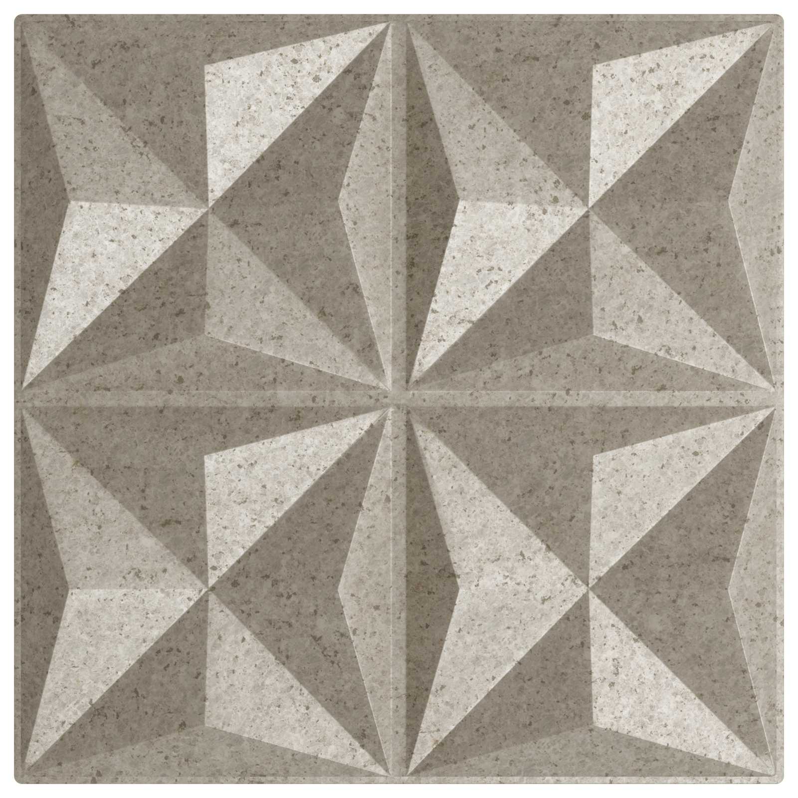 vidaXL Wall Panels 24 pcs 50 x 50 cm Origami Beton XPS Foam 4