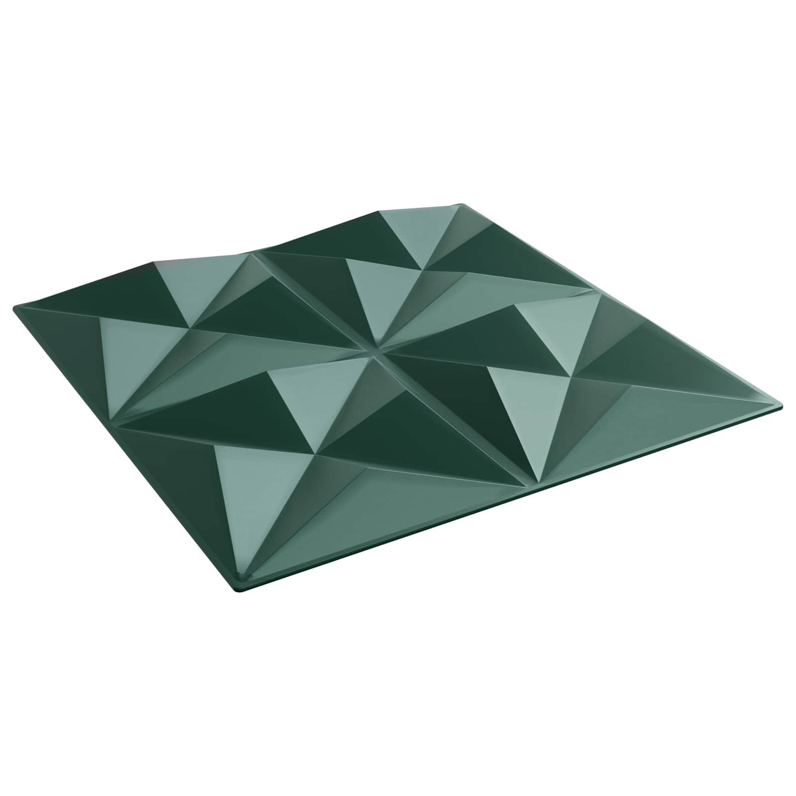 vidaXL Wall Panels 24 pcs 50 x 50 cm Origami Green XPS Foam 2