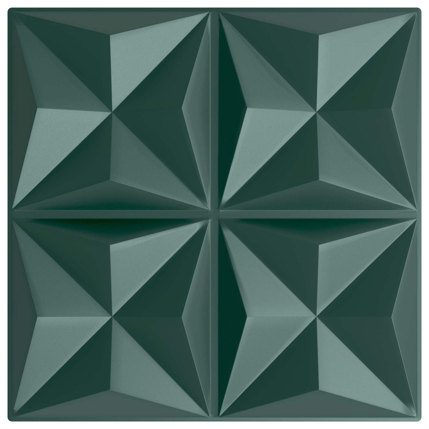 vidaXL Wall Panels 24 pcs 50 x 50 cm Origami Green XPS Foam 5