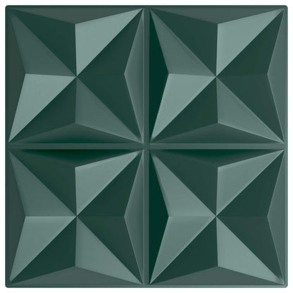 vidaXL Wall Panels 24 pcs 50 x 50 cm Origami Green XPS Foam 5