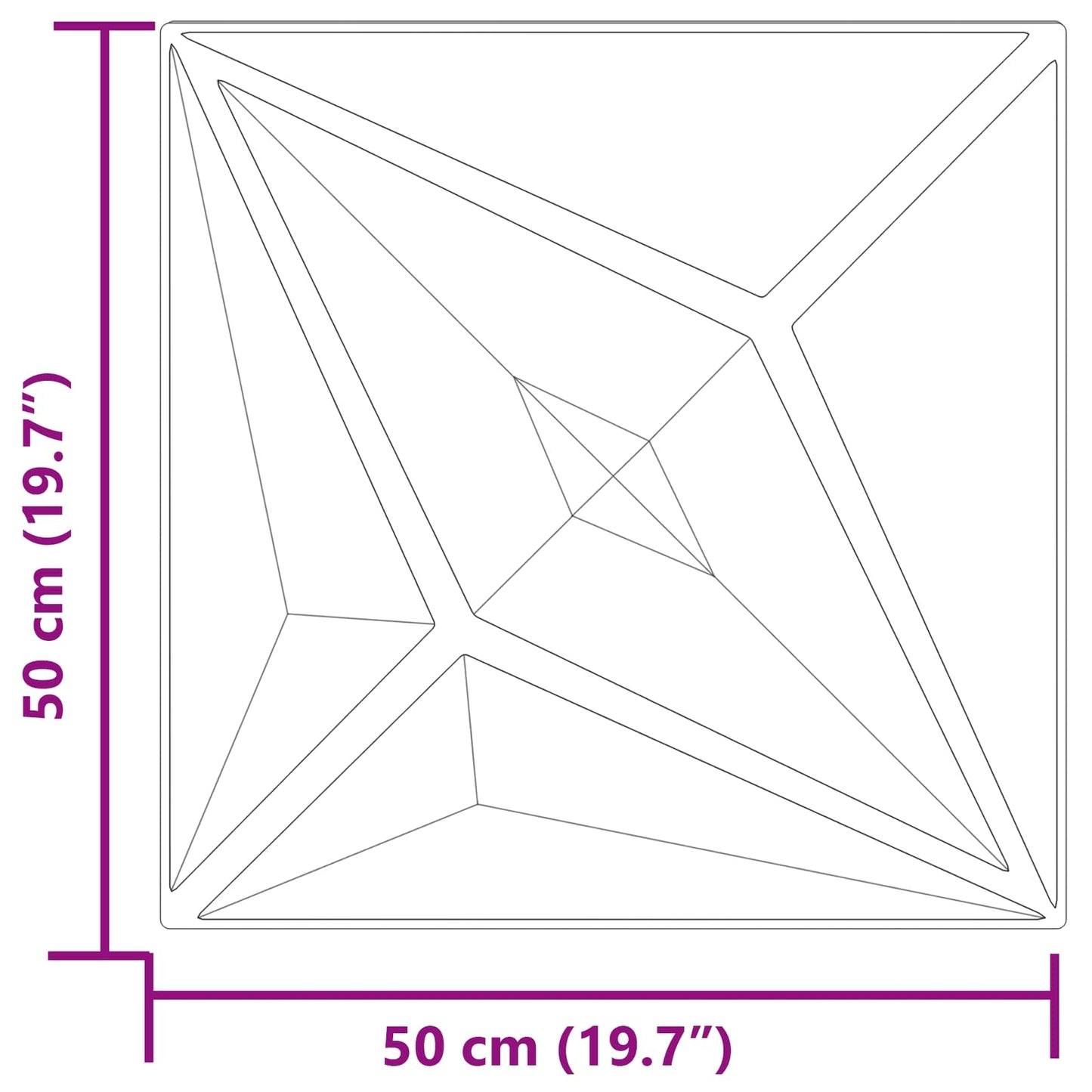 vidaXL Wall Panels 24 pcs 50 x 50 cm Star Beton XPS Foam 6
