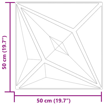 vidaXL Wall Panels 24 pcs 50 x 50 cm Star Beton XPS Foam 6