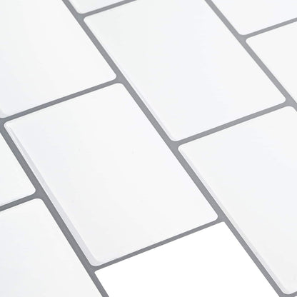 vidaXL Subway Tile 20 pcs White Grey 30 x 30 cm Polyurethane and PET 4