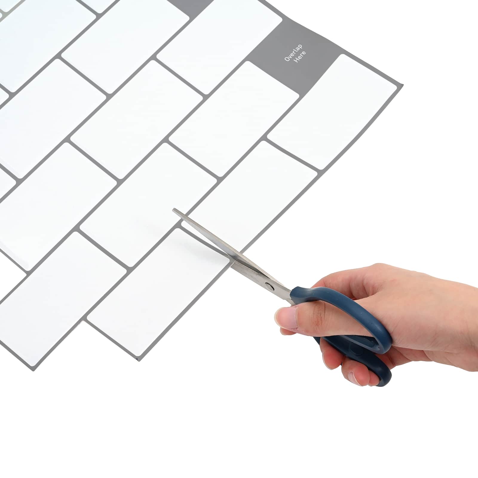 vidaXL Subway Tile 20 pcs White Grey 30 x 30 cm Polyurethane and PET 5