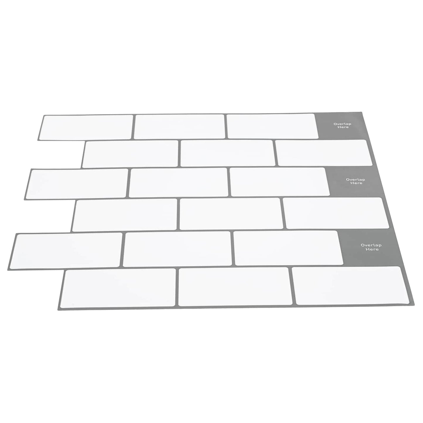 vidaXL Subway Tile 20 pcs White Grey 30 x 30 cm Polyurethane and PET 3