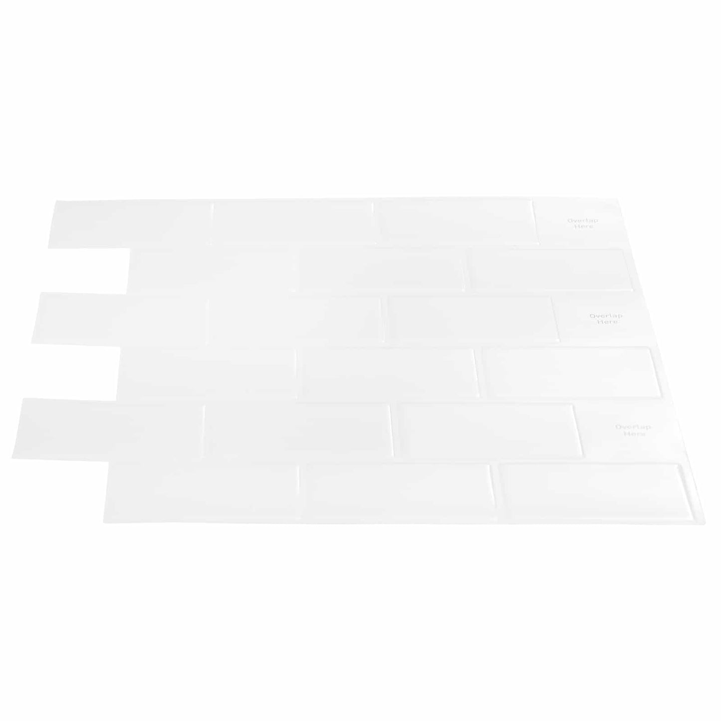 vidaXL Subway Tile 20 pcs White 30 x 30 cm Polyurethane and PET 3