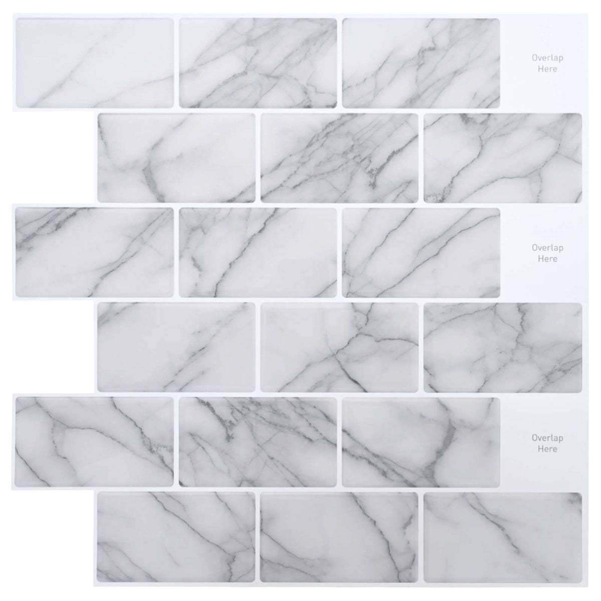 vidaXL Subway Tile 30 x 30 cm Polyurethane and PET