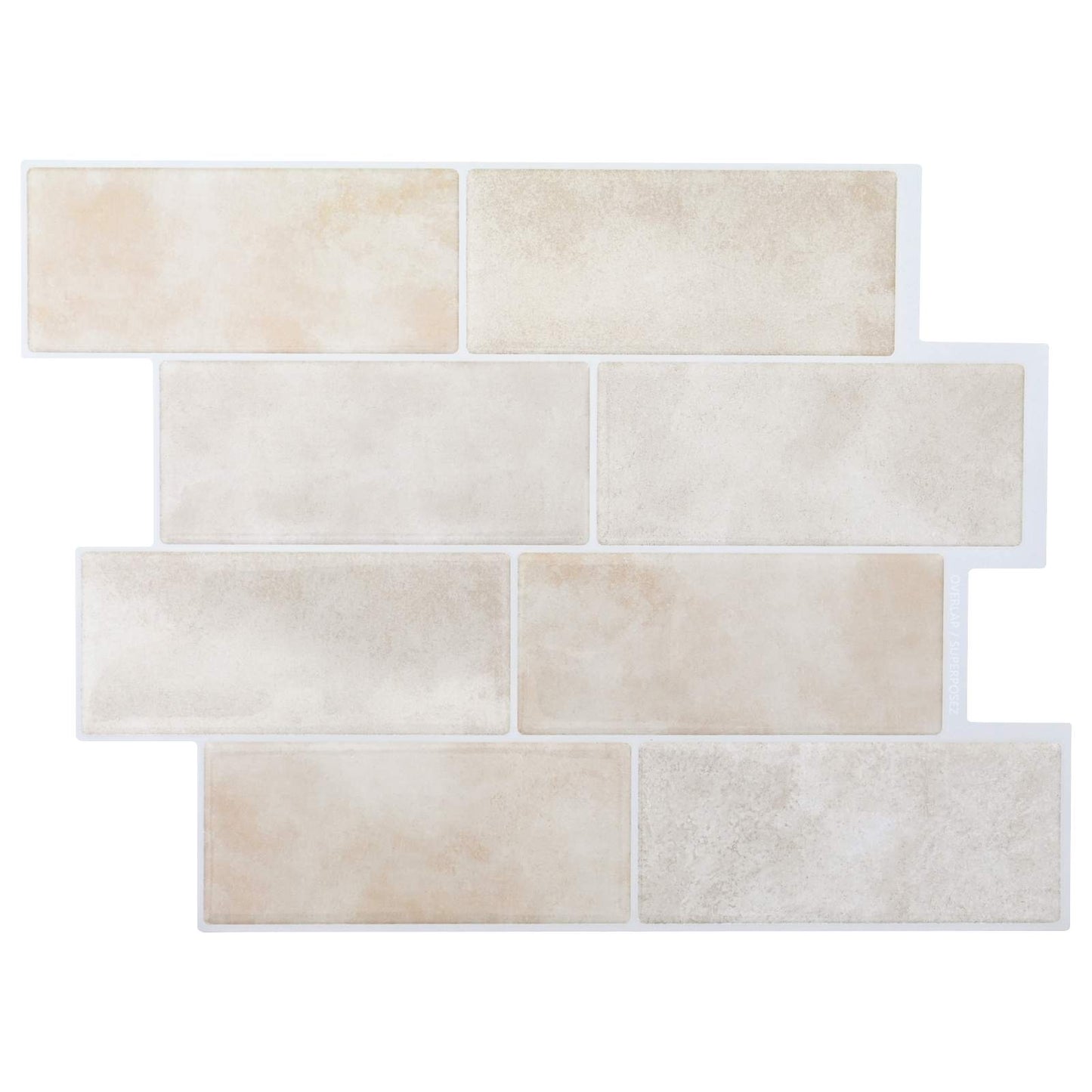 vidaXL Decorative Stickers 20 pcs Beige Marble 29 x 21 cm 1