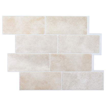 vidaXL Decorative Stickers 20 pcs Beige Marble 29 x 21 cm 1