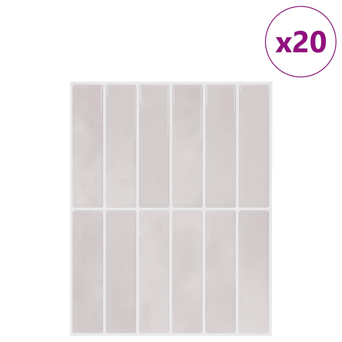 vidaXL Rectangular Tile 20 pcs Beige 29 x 23 x 0.08 cm 2