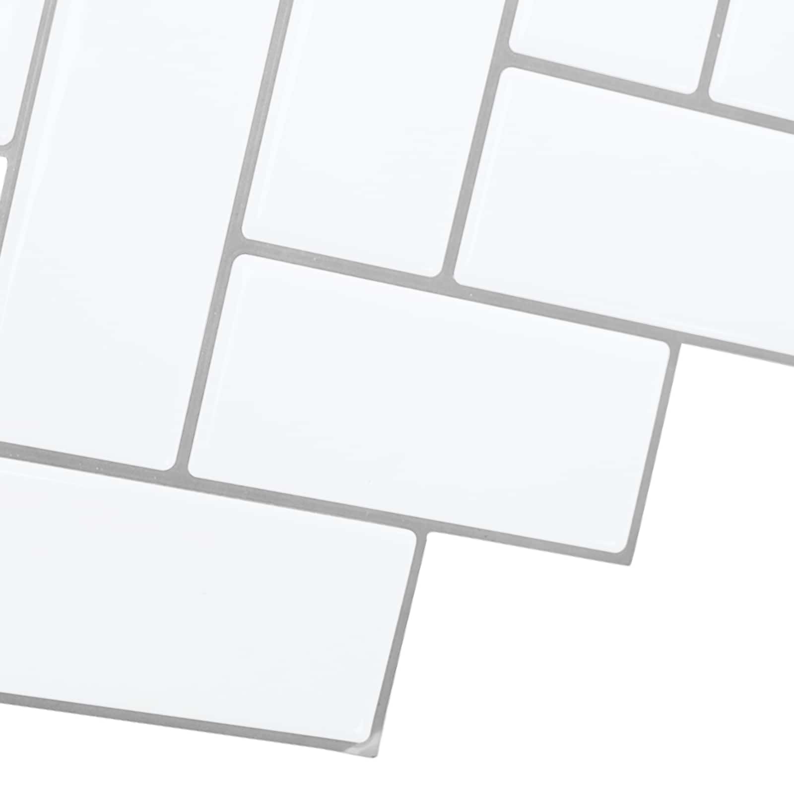 vidaXL Herringbone Tile 20 pcs White Grey 30 x 30 cm 4