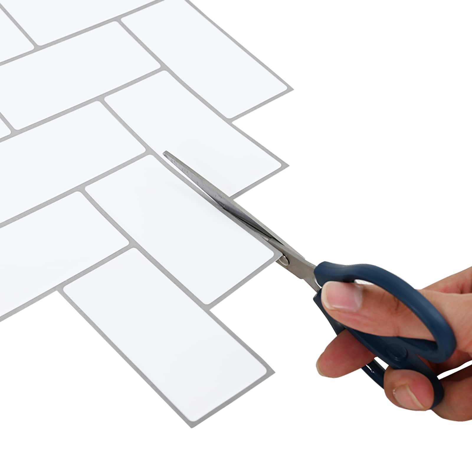 vidaXL Herringbone Tile 20 pcs White Grey 30 x 30 cm 5