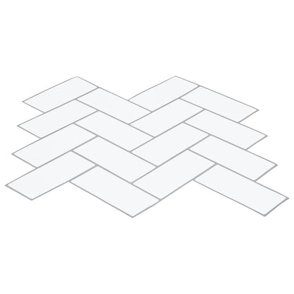 vidaXL Herringbone Tile 20 pcs White Grey 30 x 30 cm 3