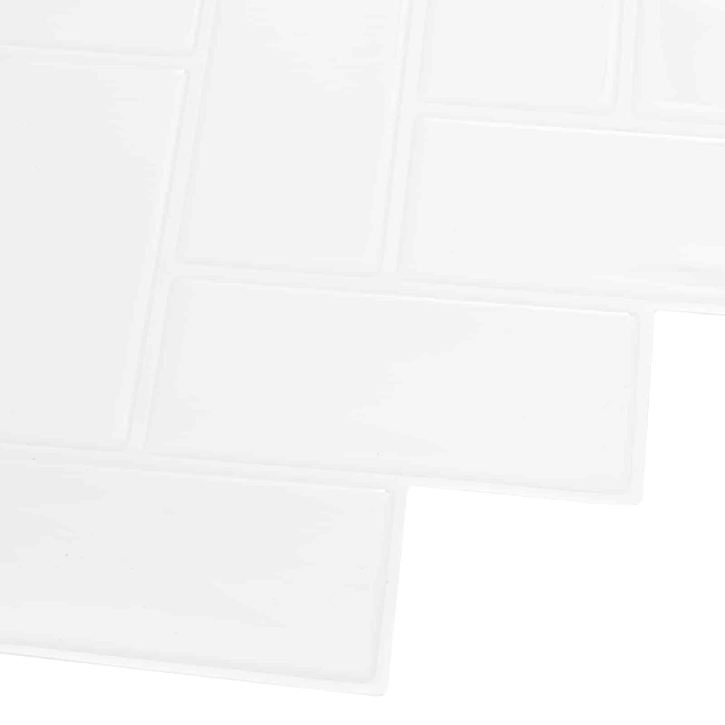 vidaXL Herringbone Tile 20 pcs White 30 x 30 cm Polyurethane and PET 4
