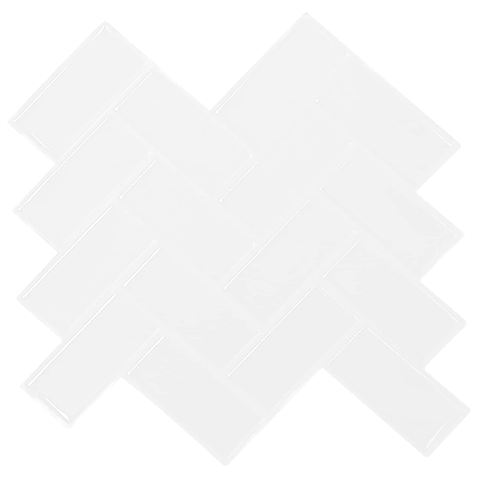 vidaXL Herringbone Tile 20 pcs White 30 x 30 cm Polyurethane and PET 1