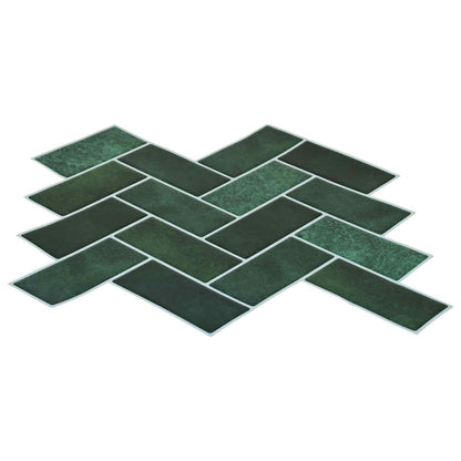 vidaXL Herringbone Tile 20 pcs Dark Green 30 x 30 cm 3