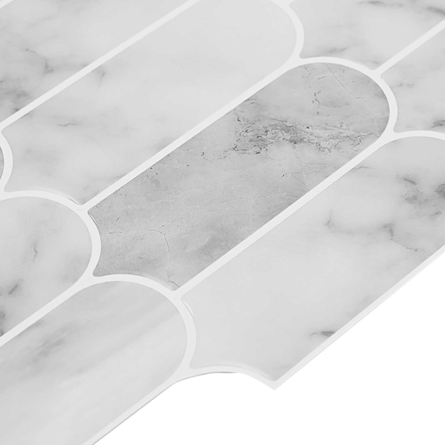 vidaXL Feather Tile 20 pcs Grey Marble 30 x 30 cm Polyurethane and PET 4