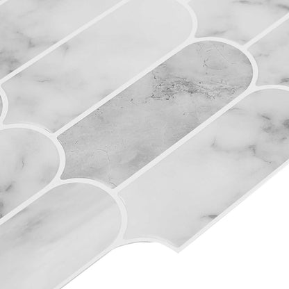 vidaXL Feather Tile 20 pcs Grey Marble 30 x 30 cm Polyurethane and PET 4
