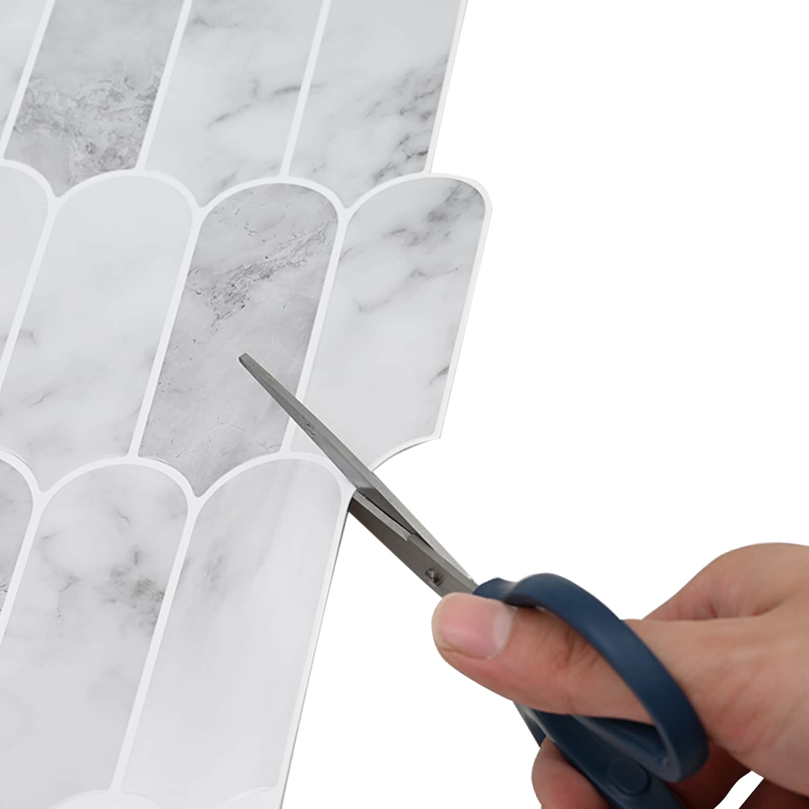 vidaXL Feather Tile 20 pcs Grey Marble 30 x 30 cm Polyurethane and PET 5