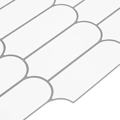 vidaXL Feather Tile 20 pcs White Grey 30 x 30 cm Polyurethane and PET 4