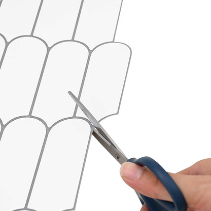 vidaXL Feather Tile 20 pcs White Grey 30 x 30 cm Polyurethane and PET 5